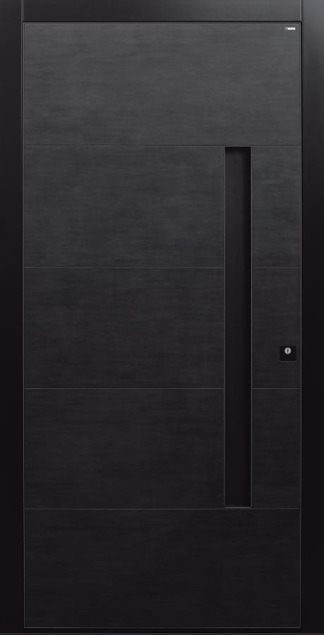 Haustür Keramik Koshi nero mit Option Schalengriff Modell B9