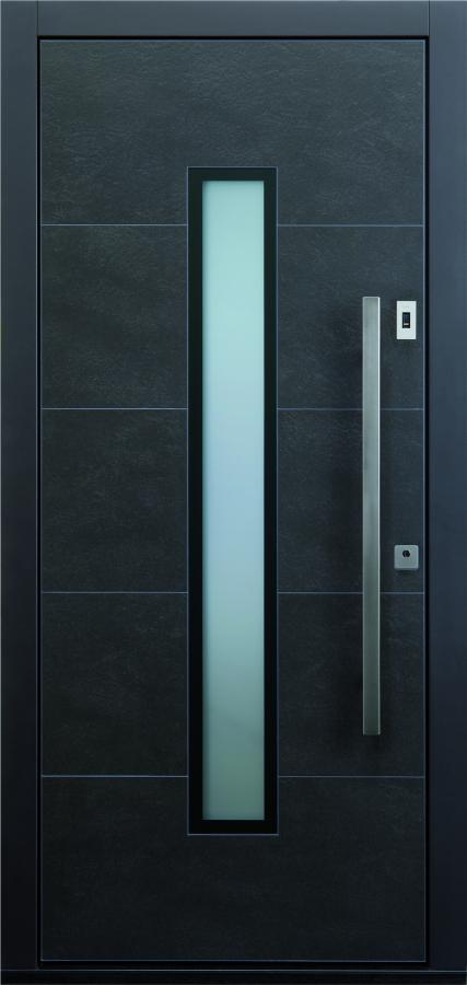 Haustür modern anthrazit, Keramik, Sicherheitstür, passivhaustauglich, TOPICcore, besser als alu, Glas, Fingerprint