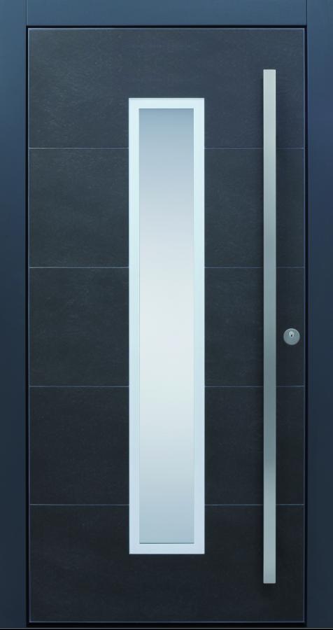 Haustür modern, anthrazit, grau, Keramik, Sicherheitstür, passivhaustauglich, TOPICcore, besser als alu, Glas