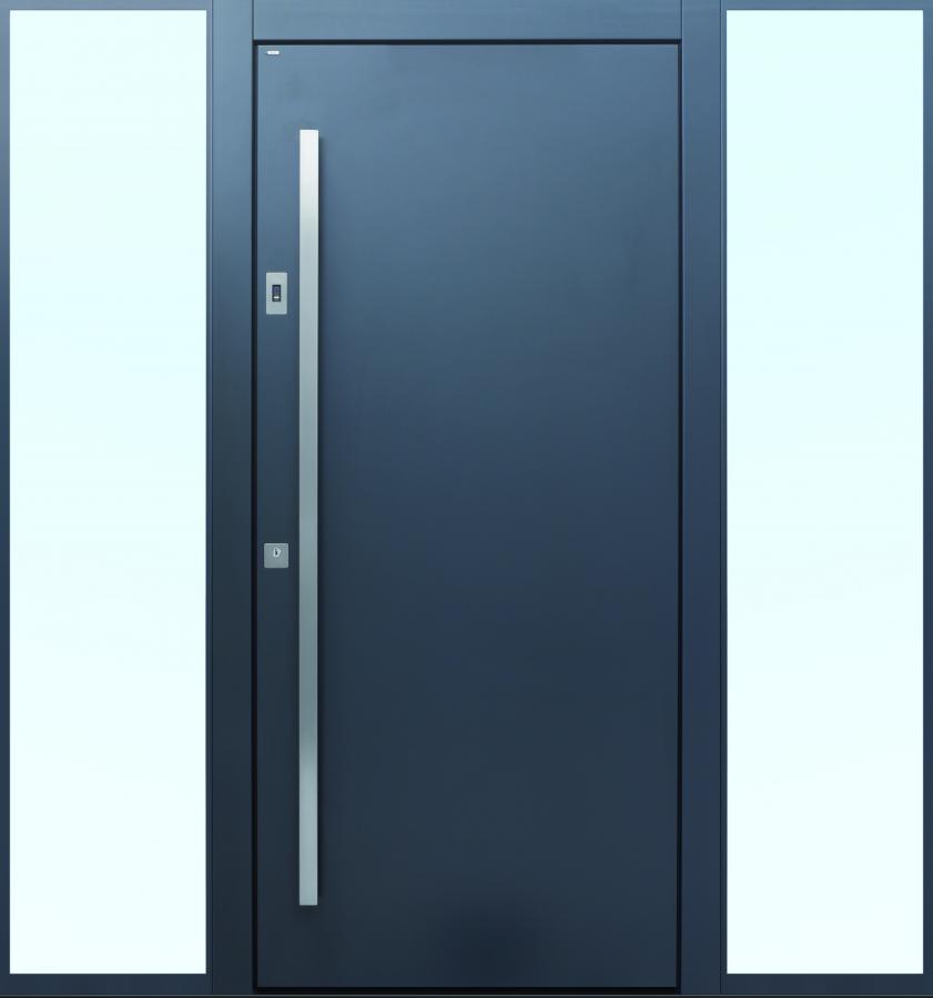 Haustür modern, anthrazit, TOPICcore, Sicherheitstür, passivhaustauglich, besser als Alu, Seitenteil, Glas