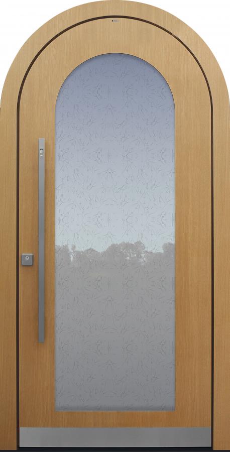 Haustür Eiche mit Rundbogen Modell B34